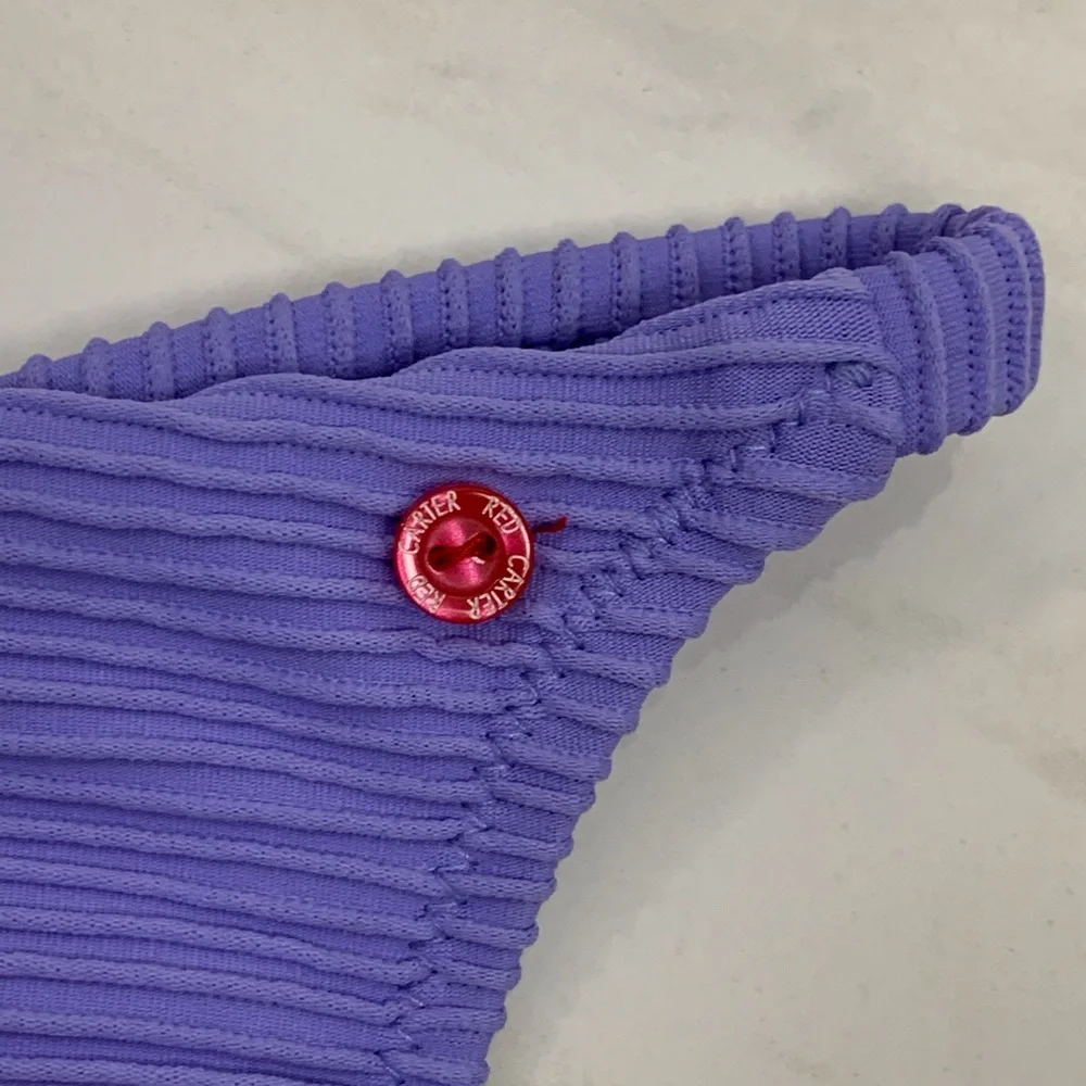 Red Carter Lilac Ribbed Hipster Bikini Bottoms Sz L/10